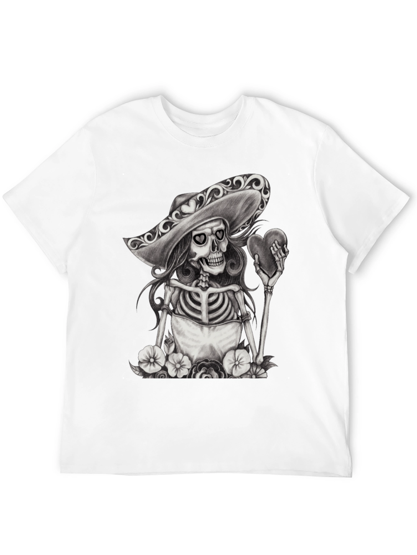 Day of the Dead Skeleton Heart T-Shirt