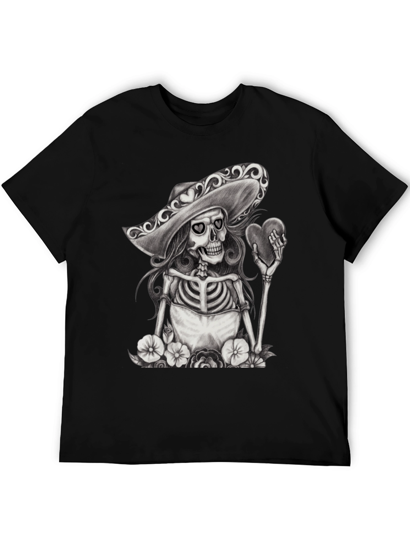 Day of the Dead Skeleton Heart T-Shirt