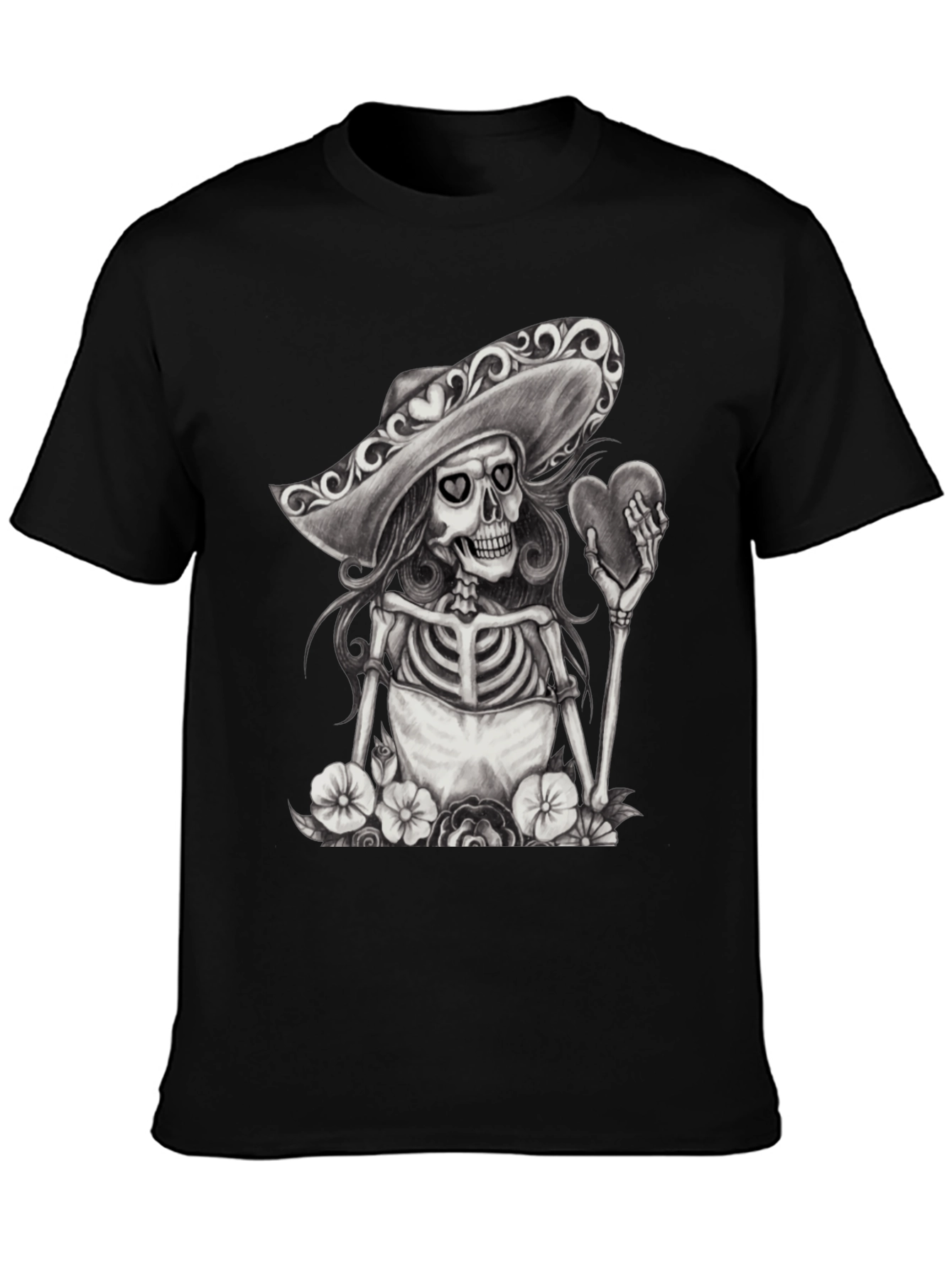 Day of the Dead Skeleton Heart T-Shirt