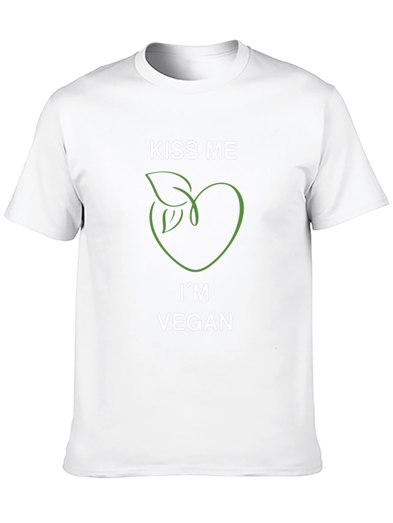Kiss Me Im Vegan T-Shirt - Black
