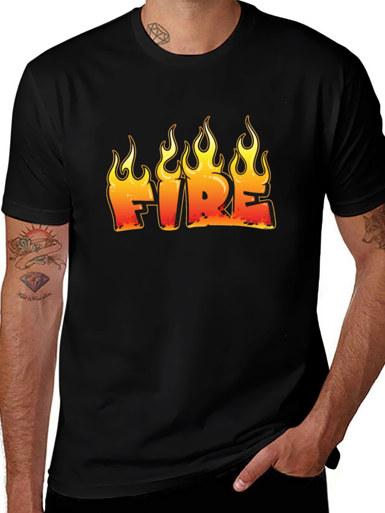Fiery Graphic T-Shirt