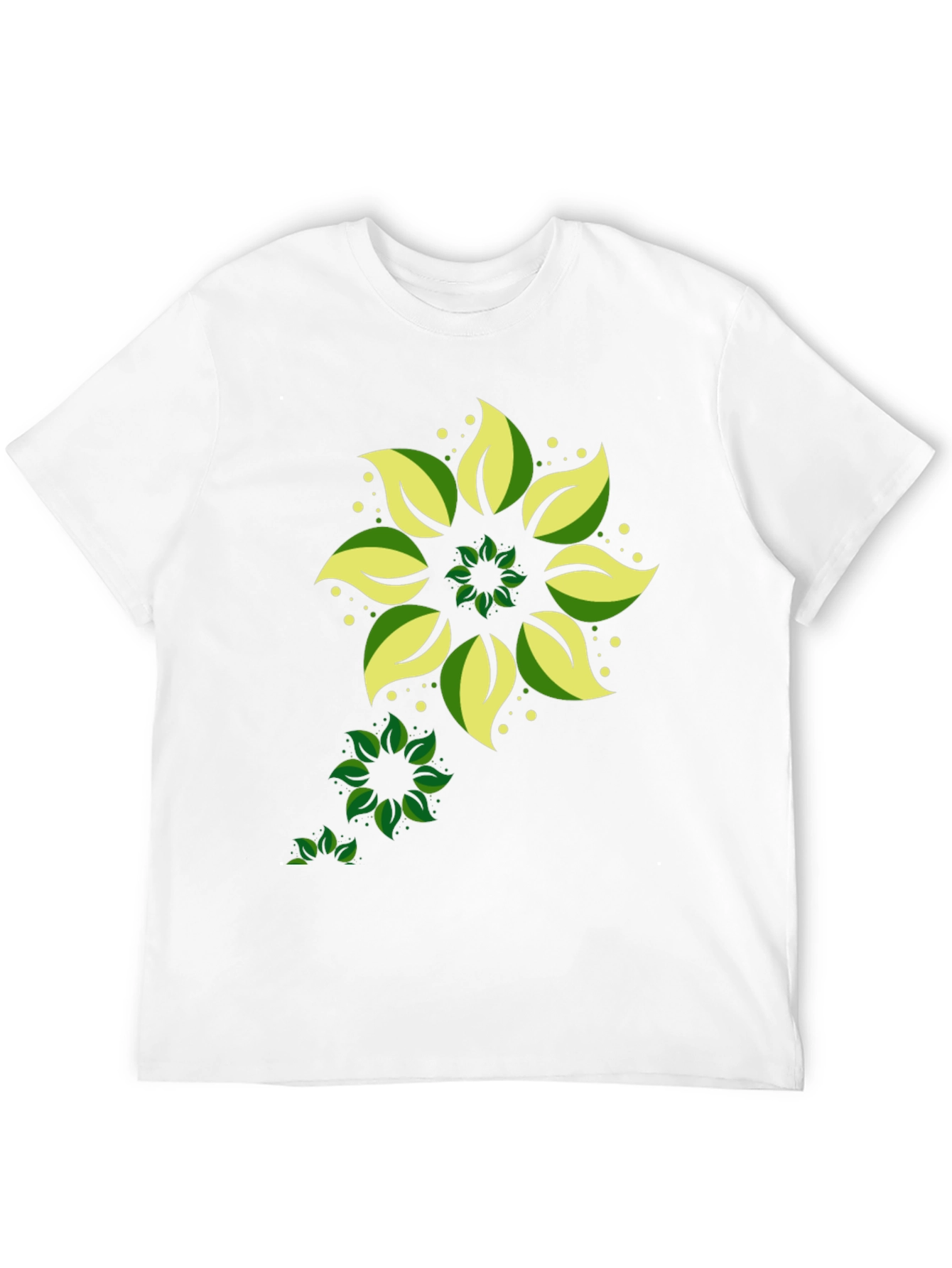 Leaf Mandala Graphic Black T-Shirt