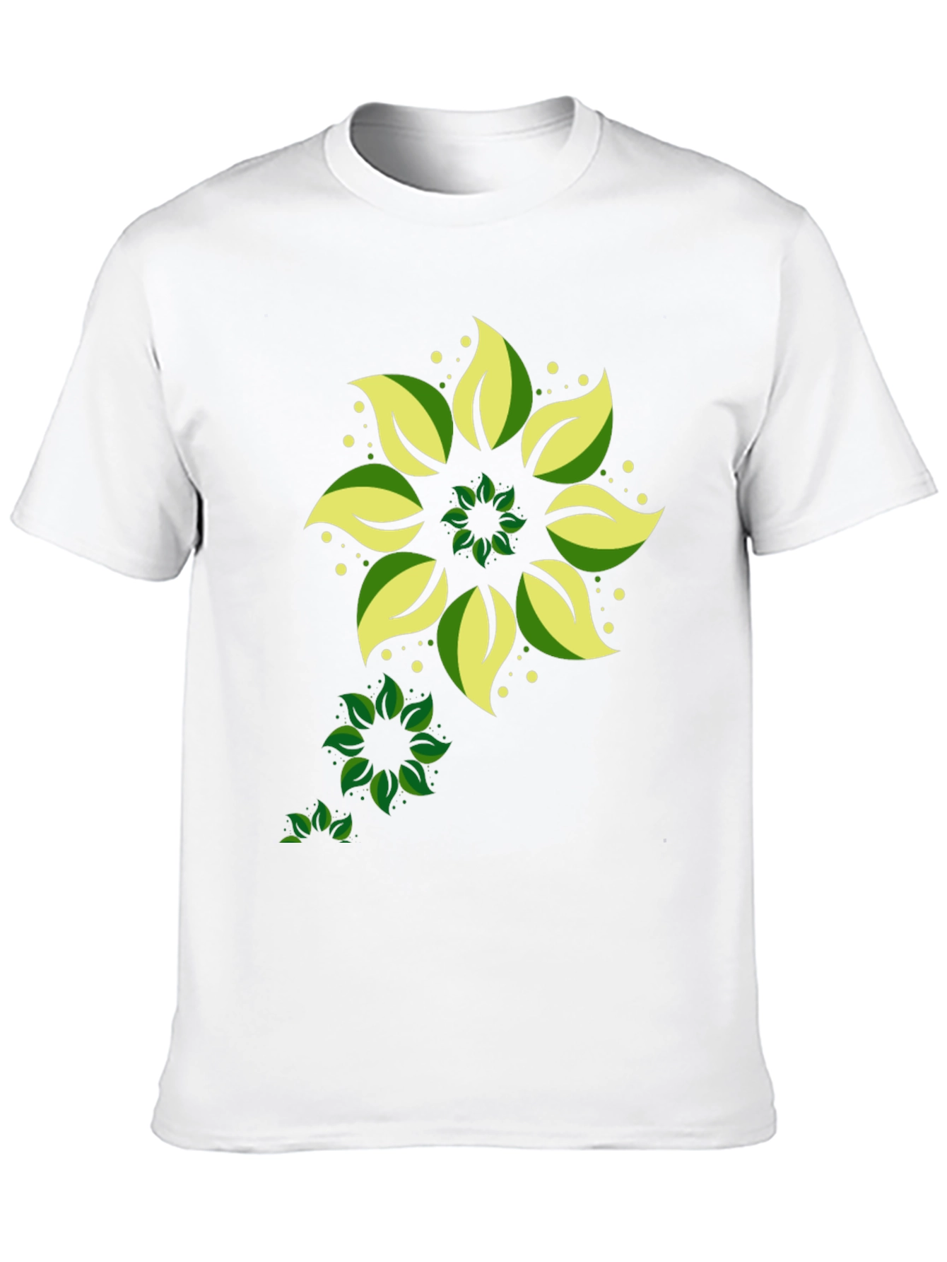 Leaf Mandala Graphic Black T-Shirt