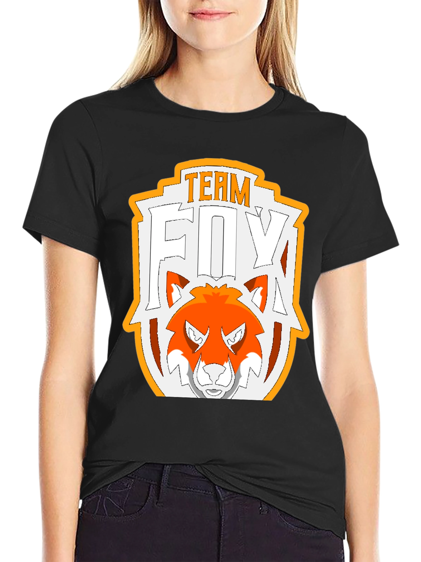 Team Fox Graphic Tee - Black Cotton T-Shirt