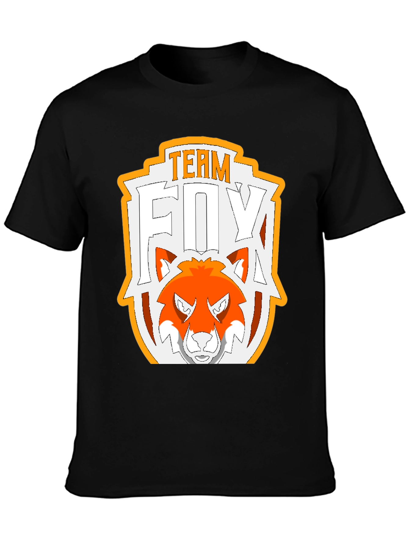 Team Fox Graphic Tee - Black Cotton T-Shirt