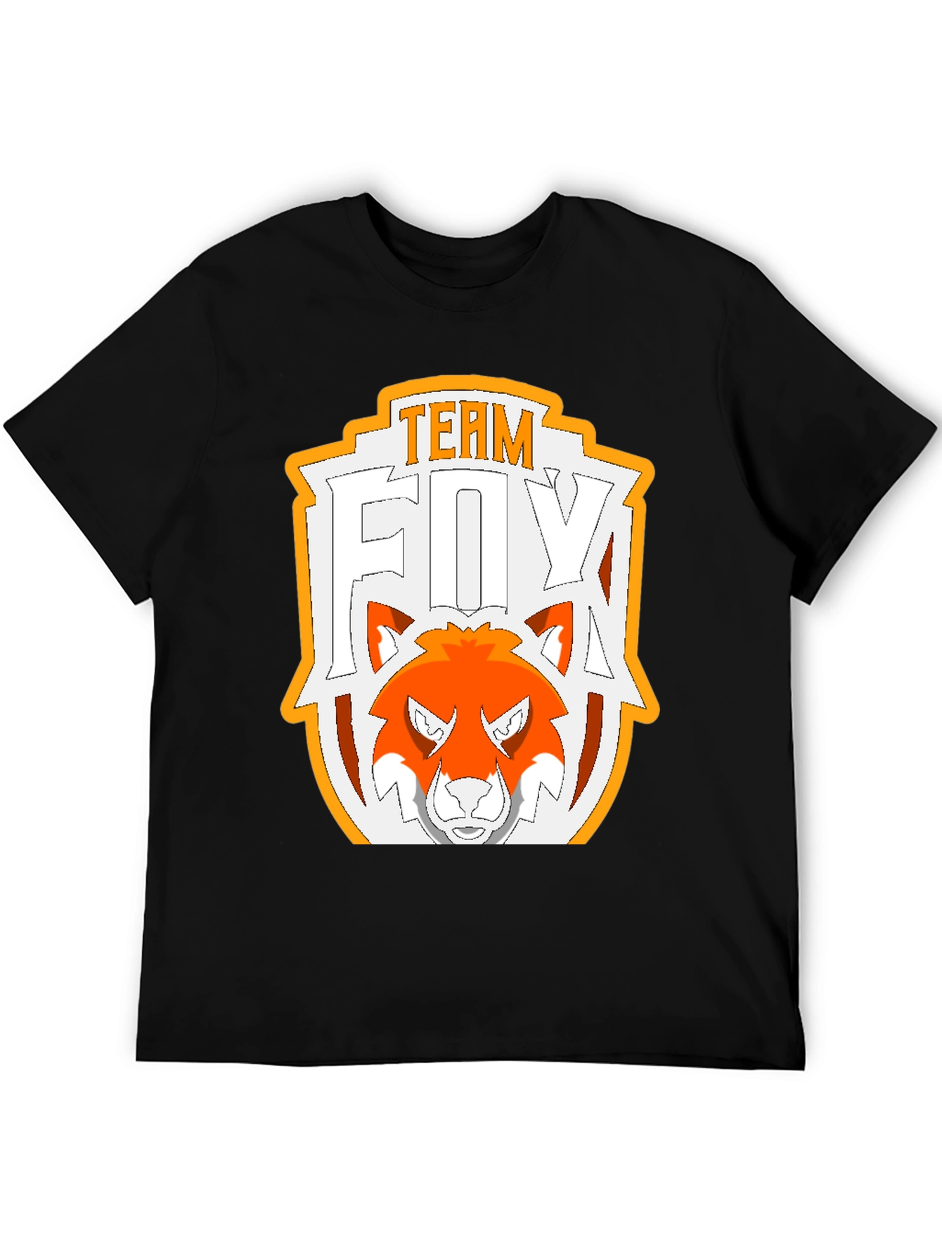 Team Fox Graphic Tee - Black Cotton T-Shirt