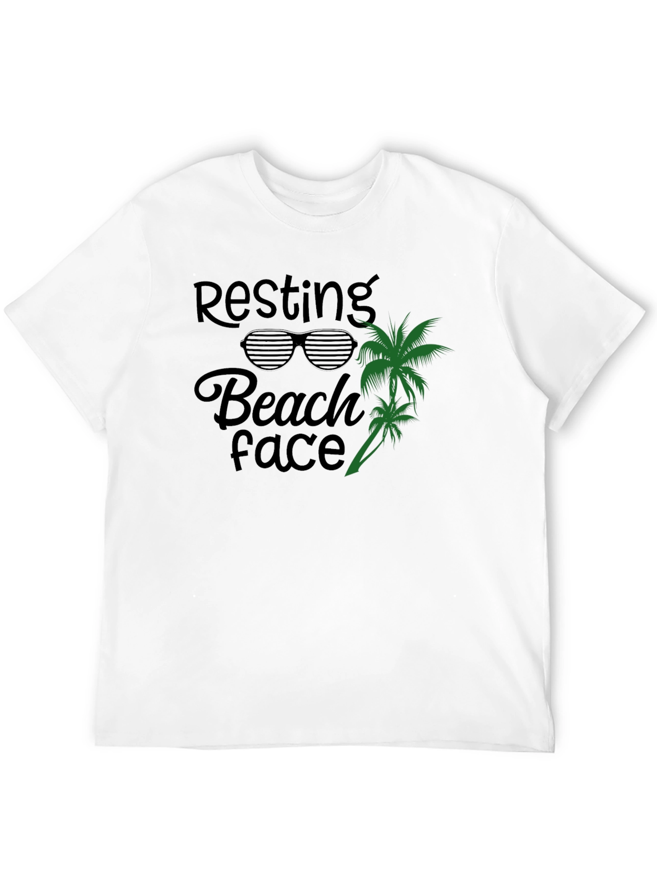 Resting Beach Face Graphic T-Shirt