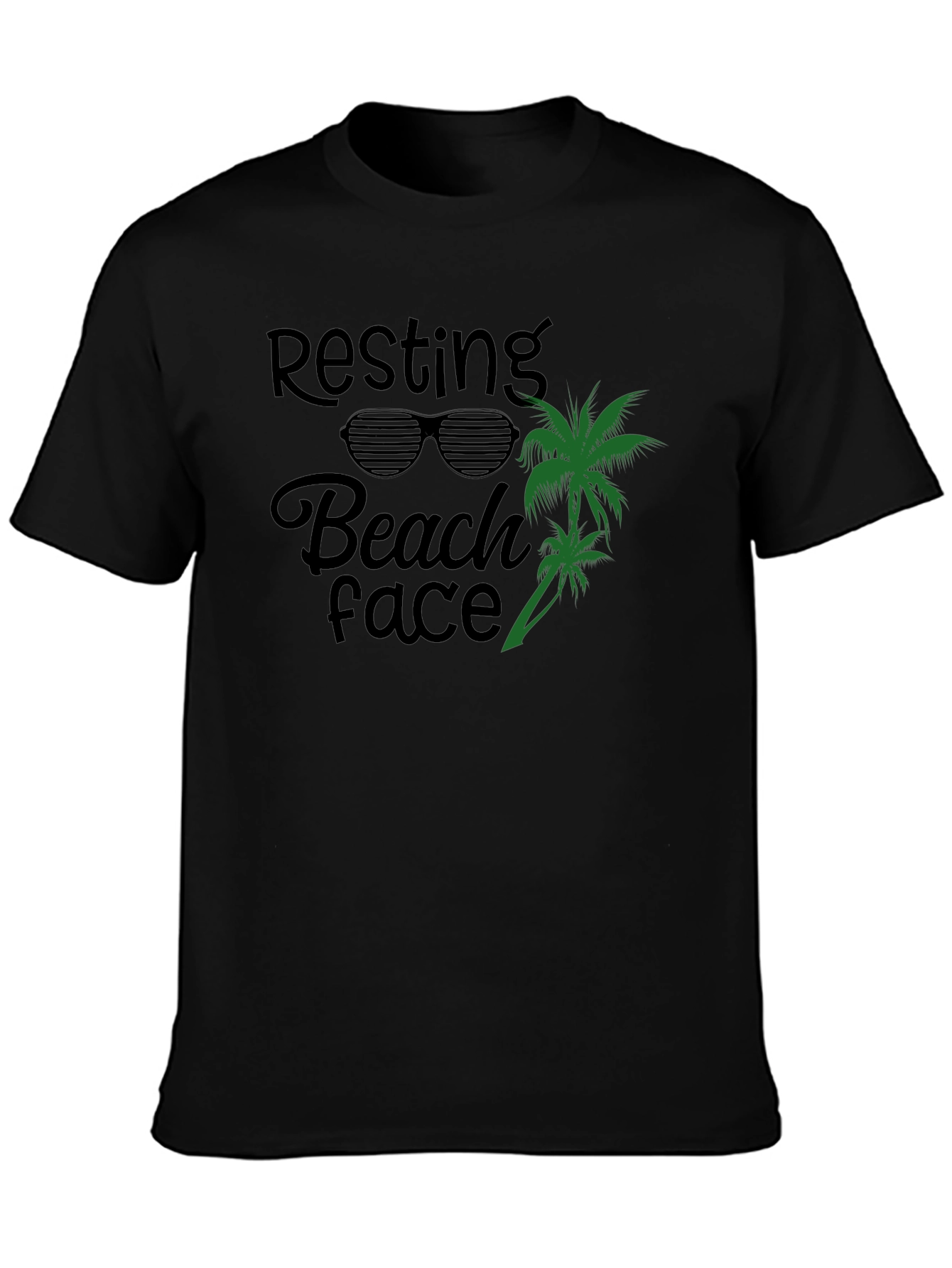 Resting Beach Face Graphic T-Shirt