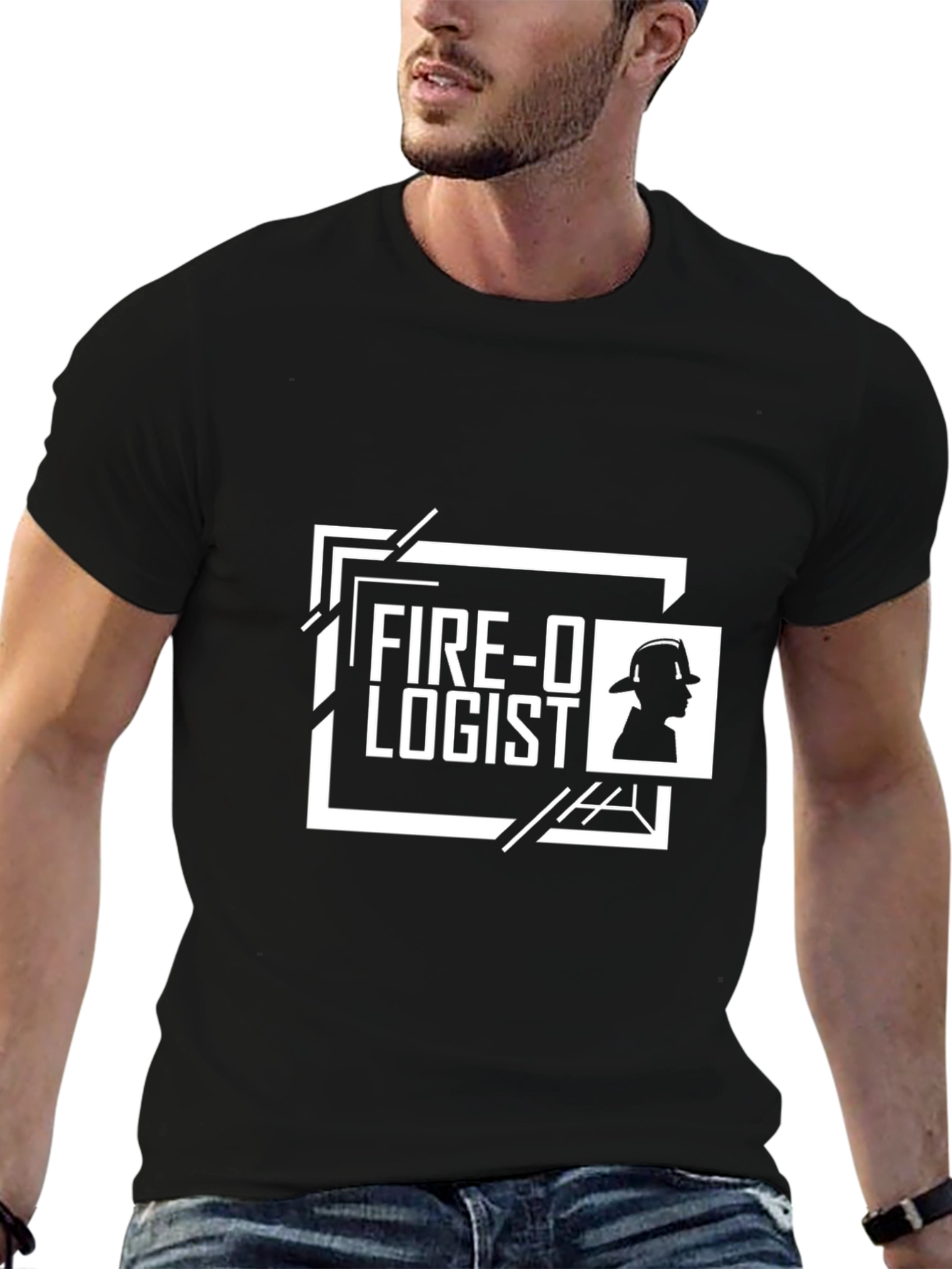 Fire-O-Logist Black Graphic T-Shirt