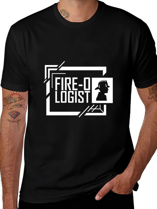 Fire-O-Logist Black Graphic T-Shirt
