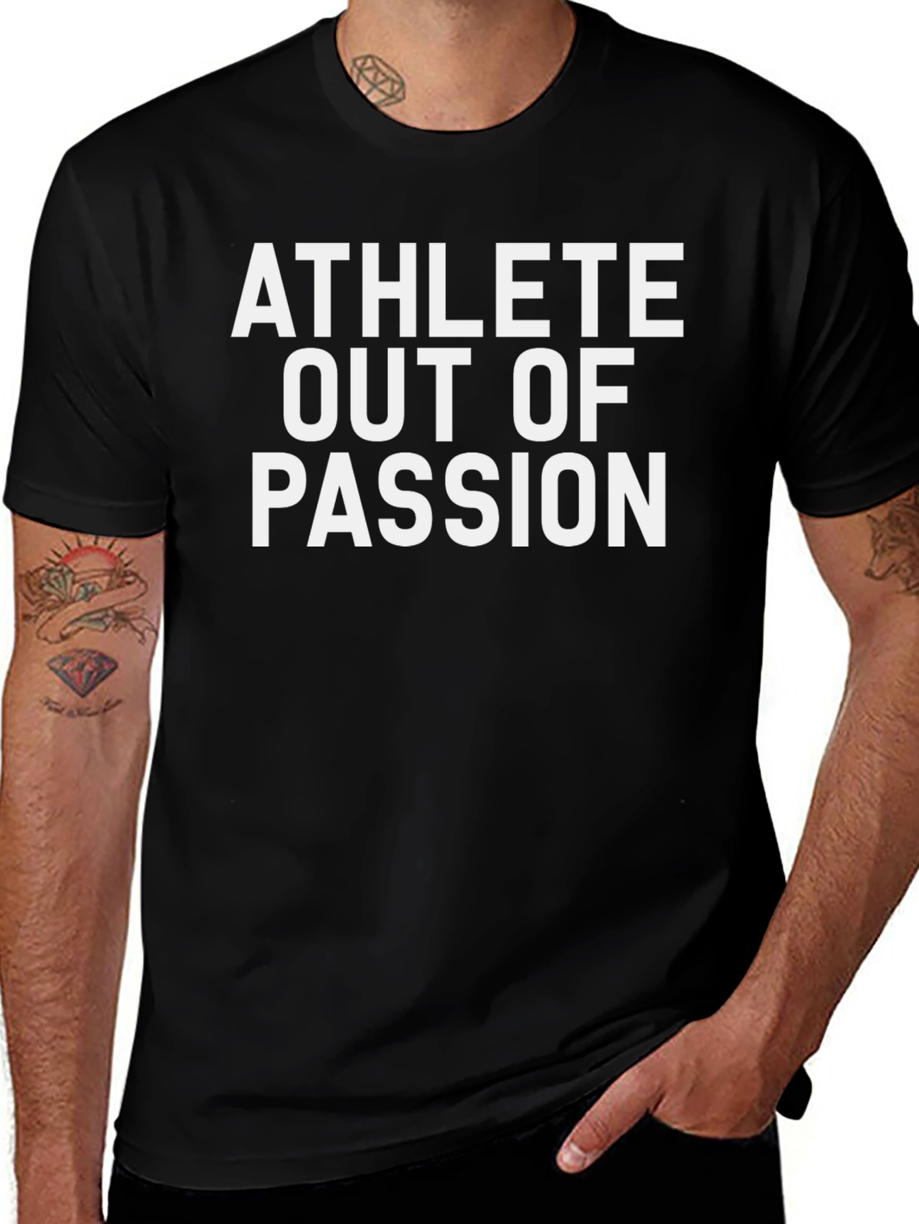 Athlete Out Of Passion Black Graphic Tee
