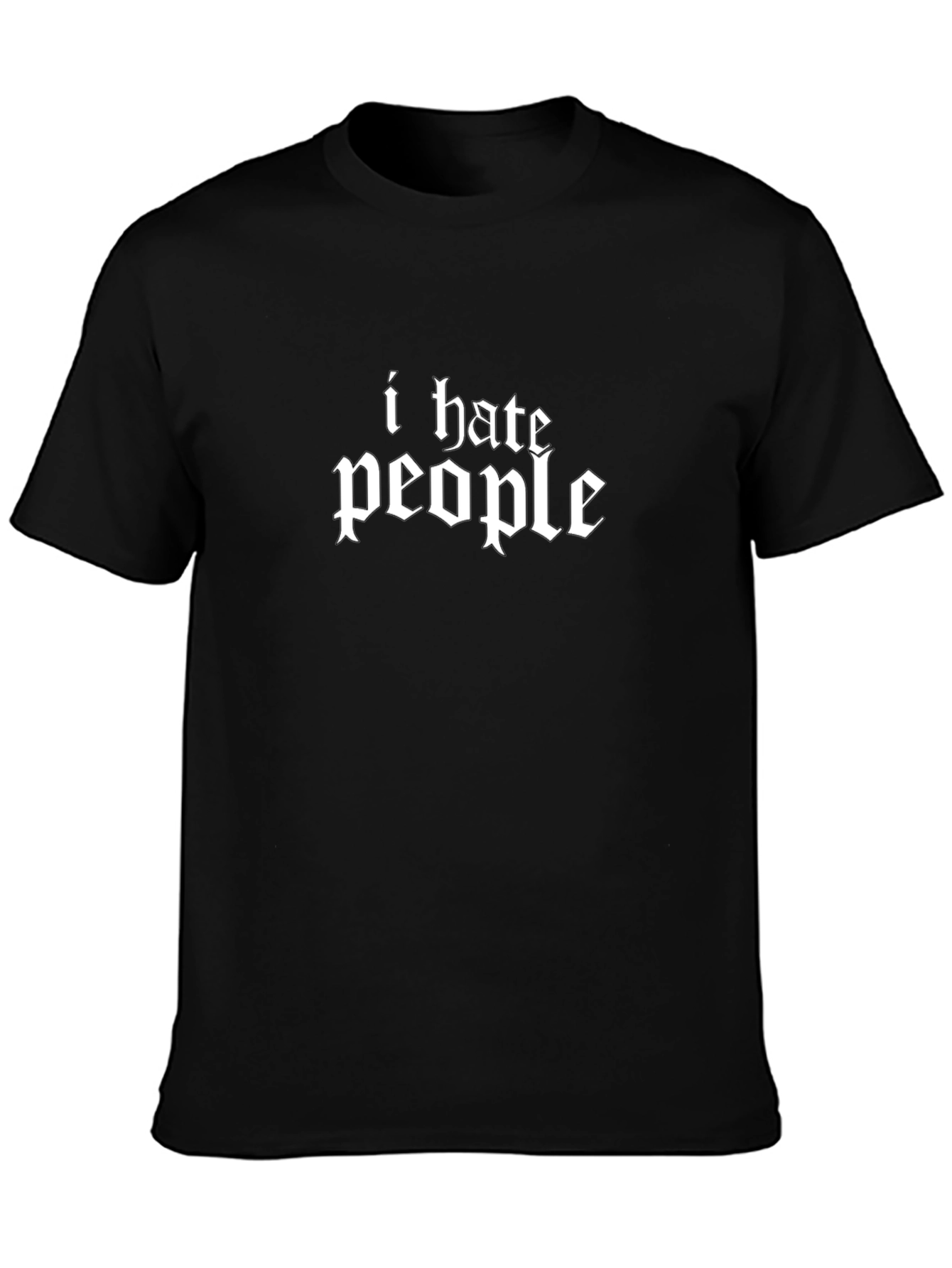 I Hate People Graphic Tee - Black Casual T-Shirt