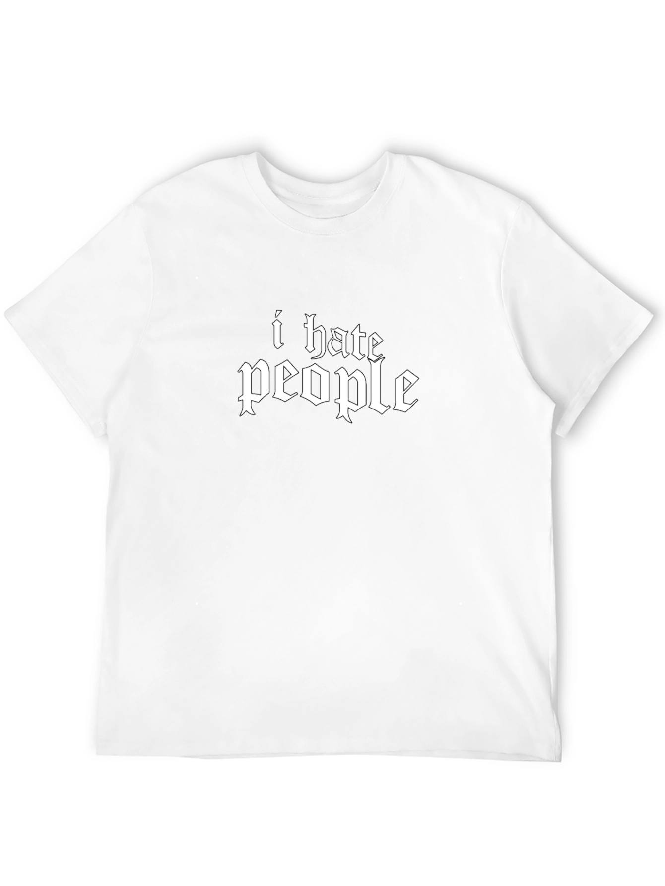 I Hate People Graphic Tee - Black Casual T-Shirt