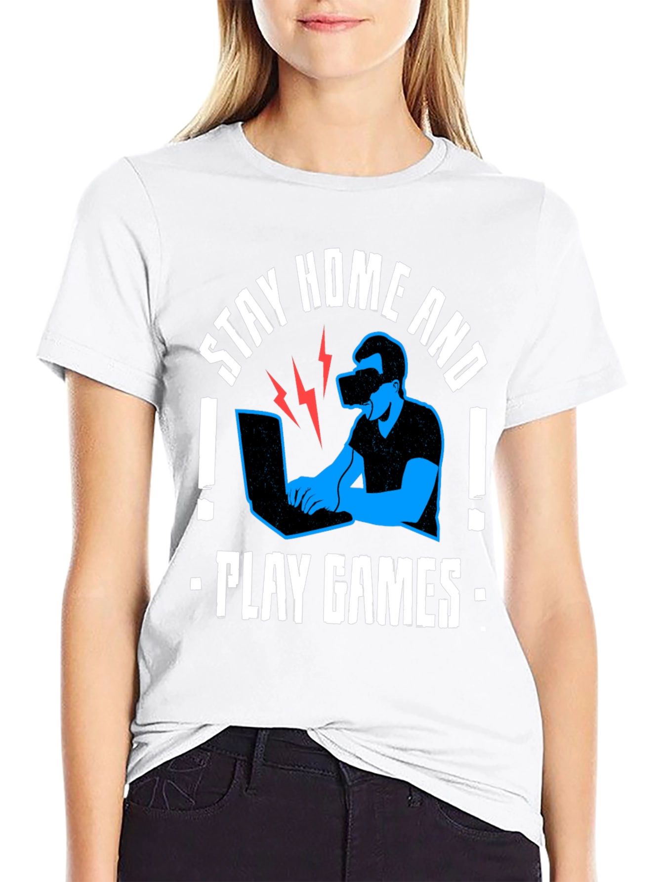 Stay Home & Play Games VR T-Shirt