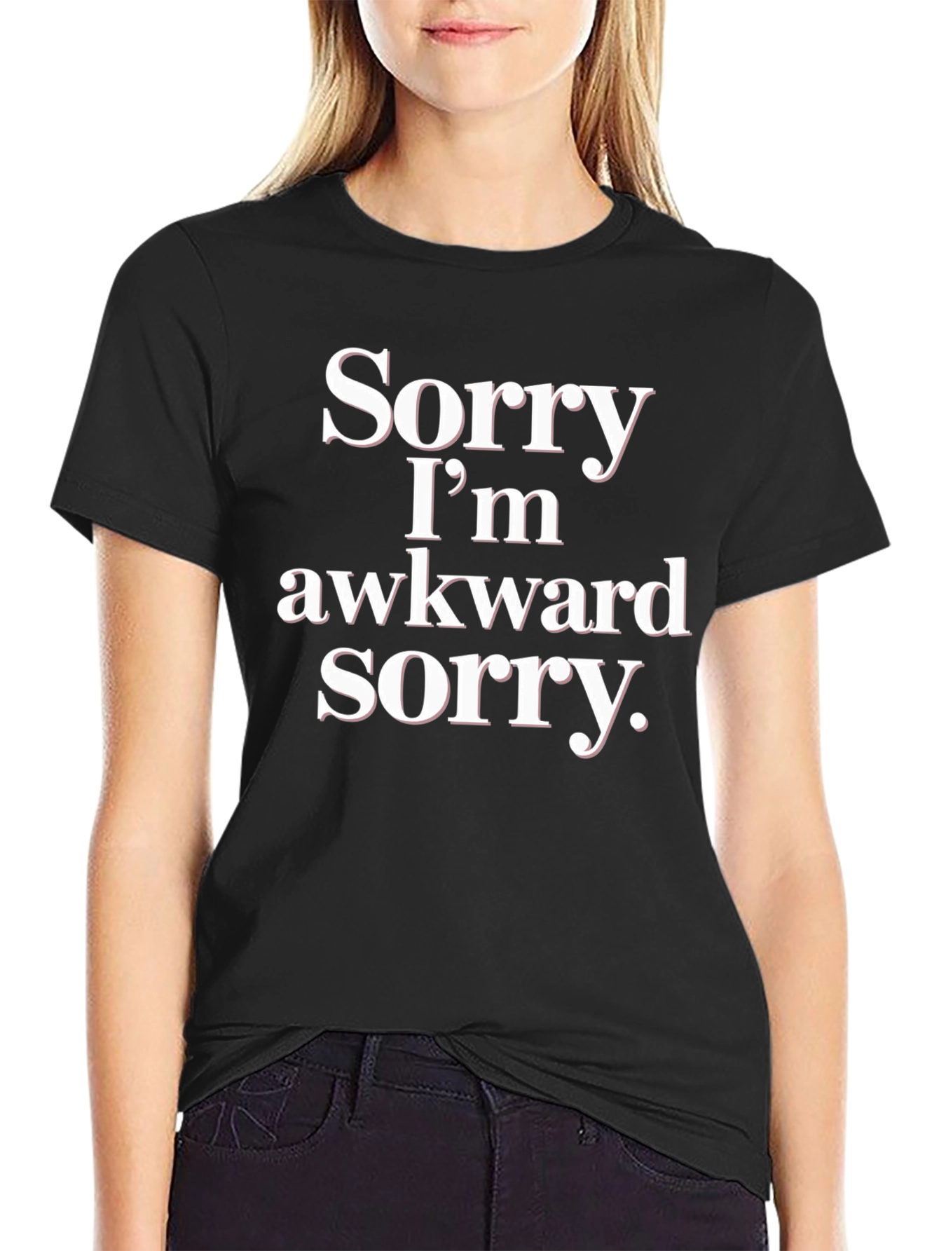 Awkward Sorry Graphic Tee - Soft Cotton Blend