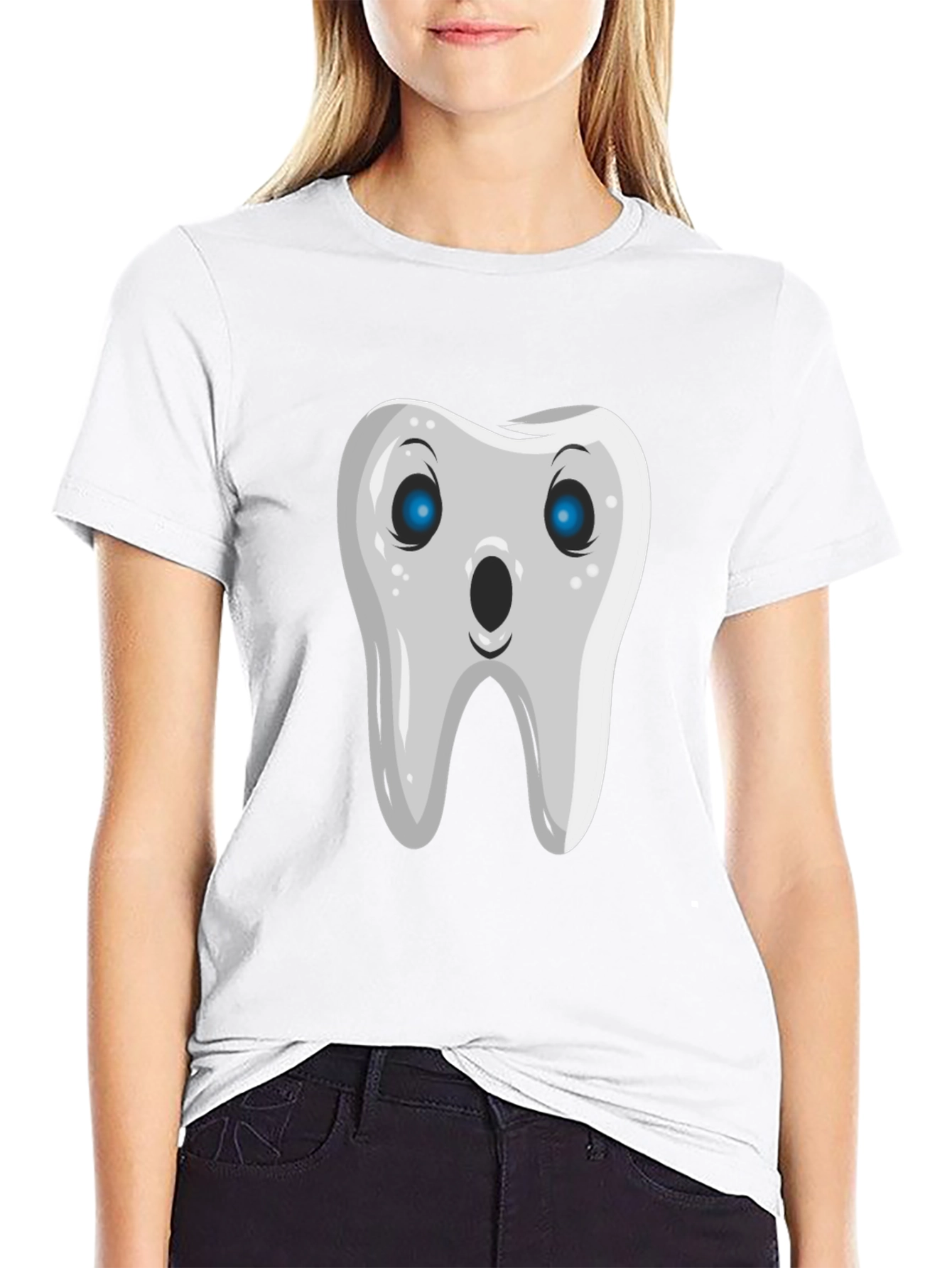 Funny Tooth Graphic Tee - Black