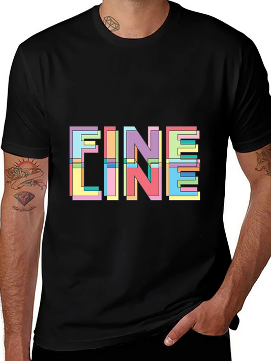 Fine Line Graphic Tee - Modern Pop Art T-Shirt