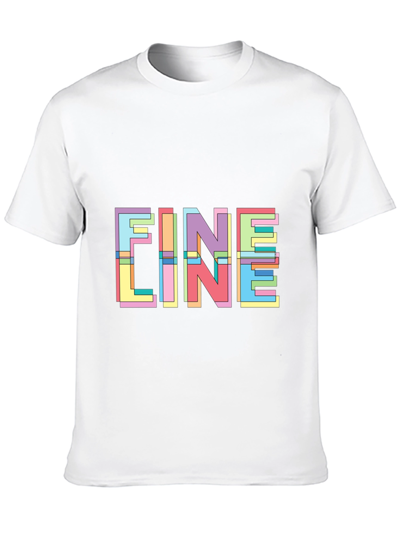 Fine Line Graphic Tee - Modern Pop Art T-Shirt