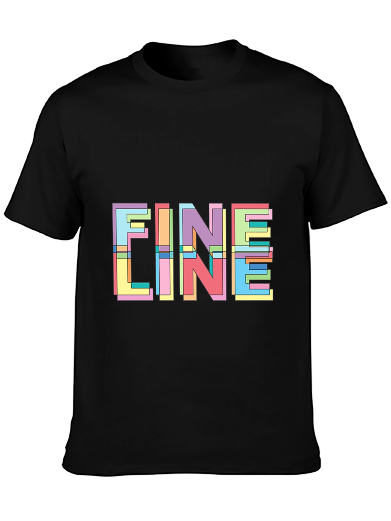 Fine Line Graphic Tee - Modern Pop Art T-Shirt