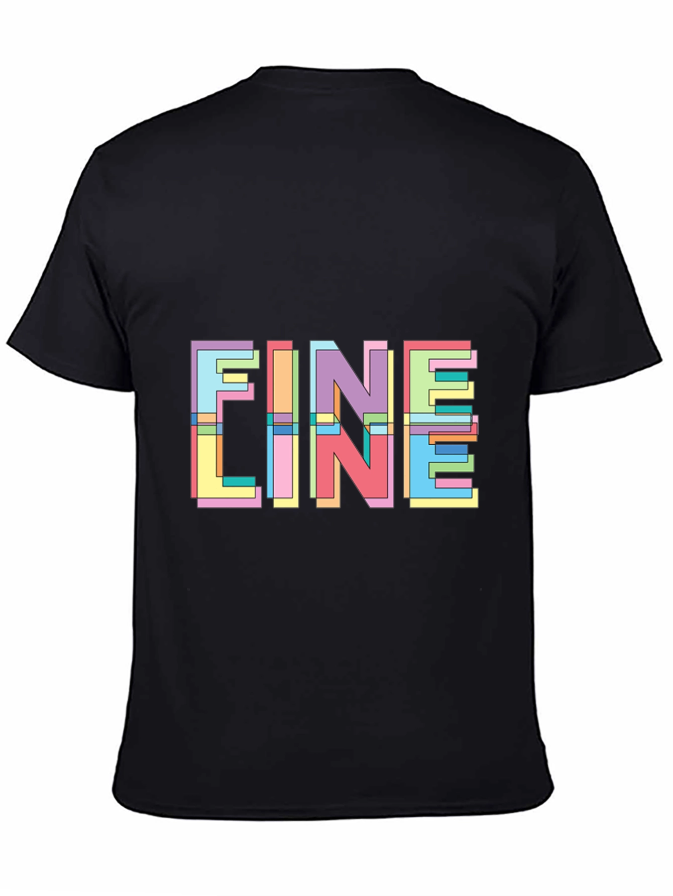 Fine Line Graphic Tee - Modern Pop Art T-Shirt