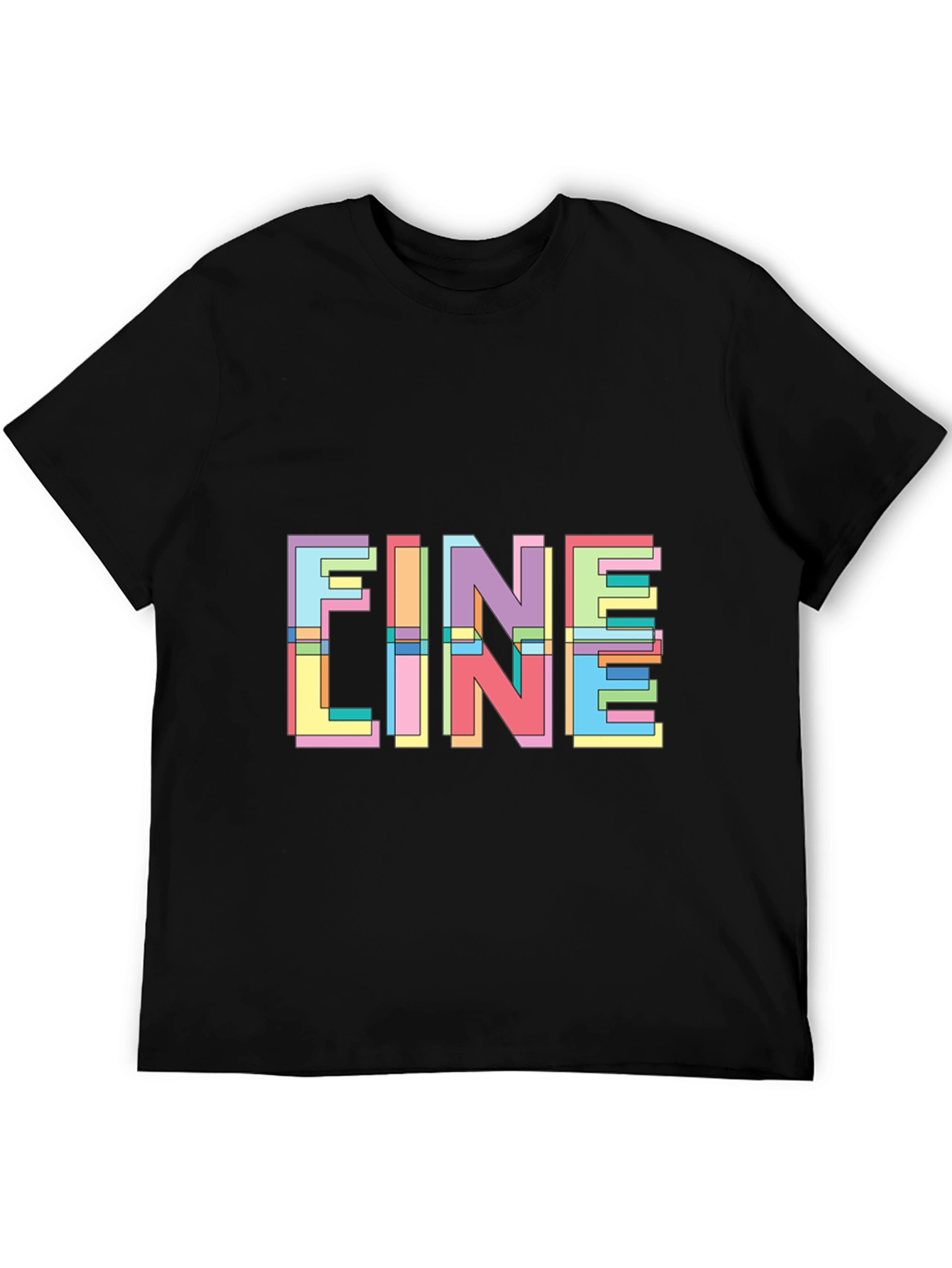 Fine Line Graphic Tee - Modern Pop Art T-Shirt