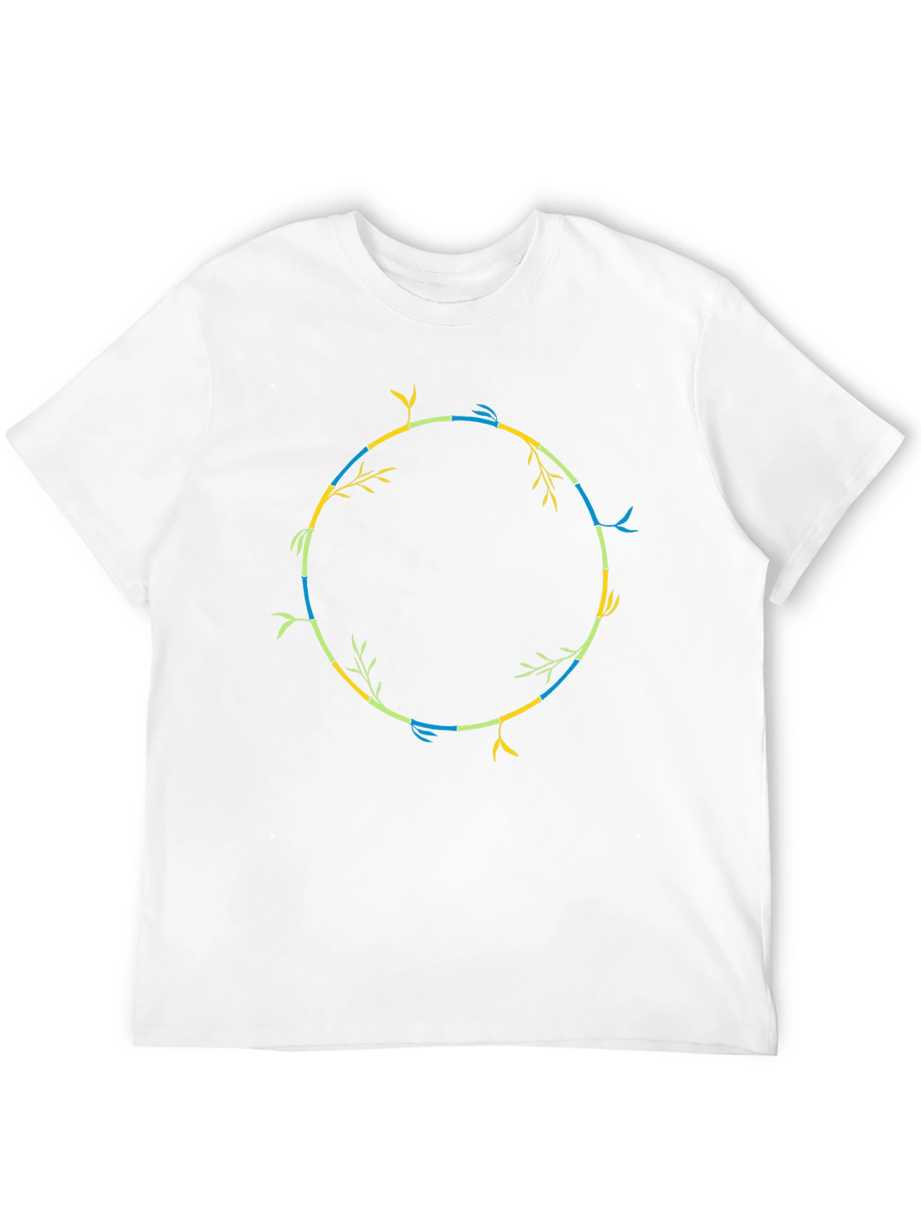 Bamboo Wreath Graphic T-Shirt - Black