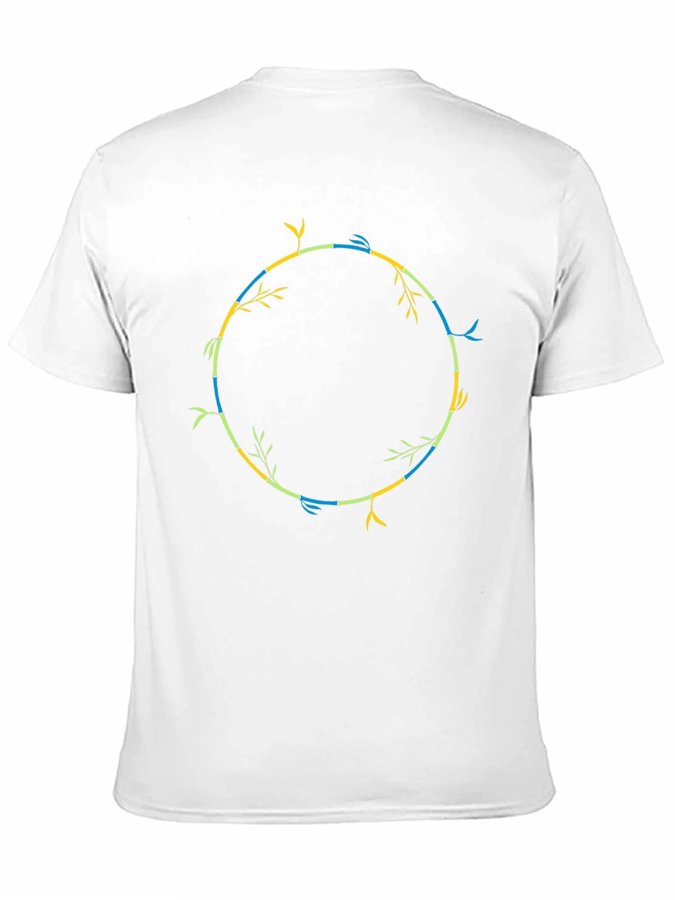 Bamboo Wreath Graphic T-Shirt - Black