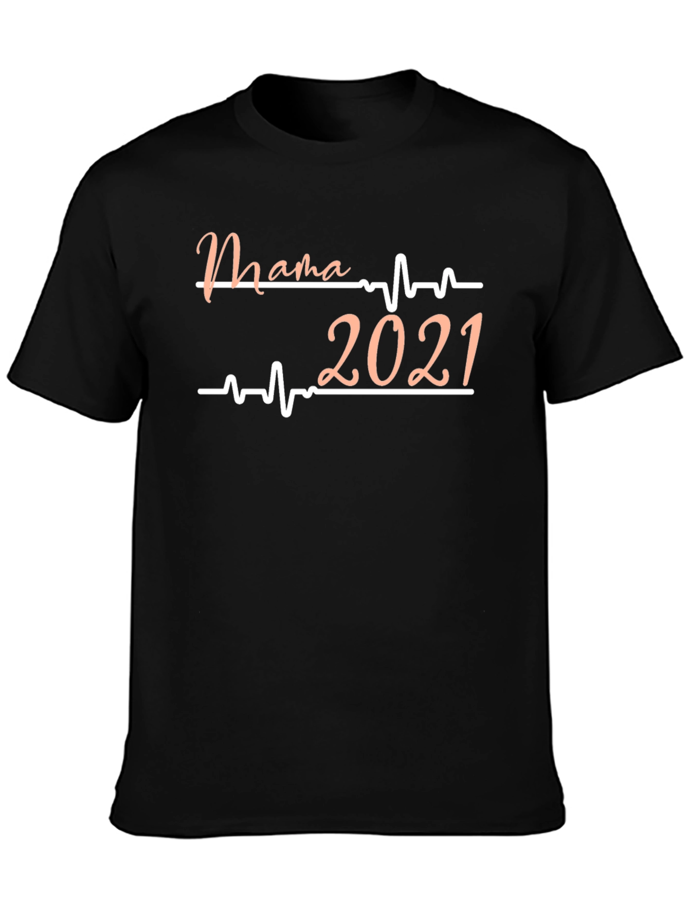 Mama Heartbeat 2021 Black T-Shirt