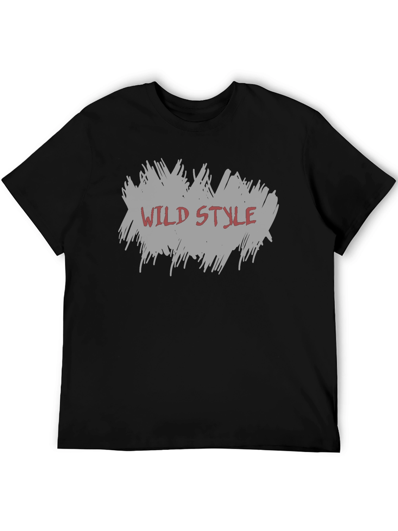 Wild Style Graphic Tee - Trendy Mens Black T-Shirt