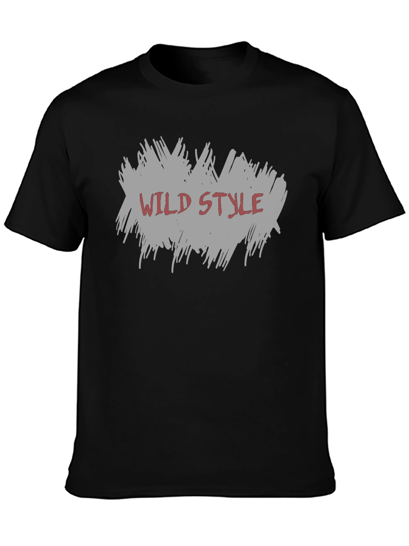 Wild Style Graphic Tee - Trendy Mens Black T-Shirt