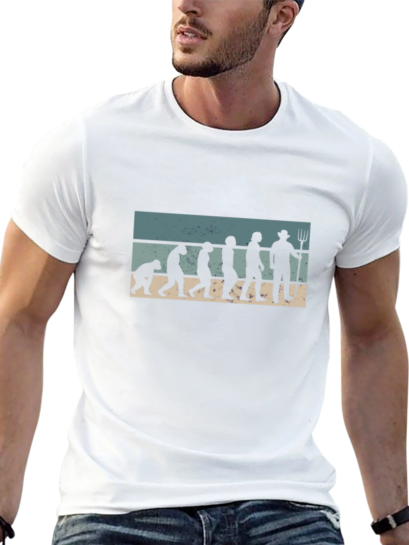 Farmer Evolution T-Shirt - Black Cotton Blend