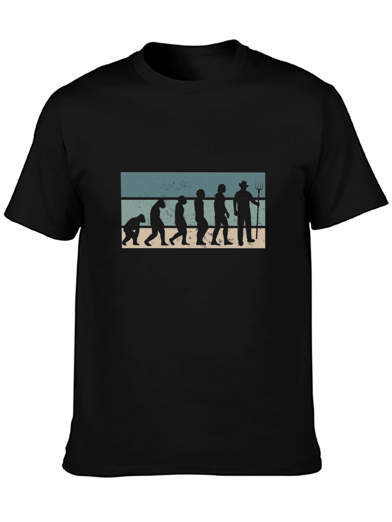Farmer Evolution T-Shirt - Black Cotton Blend