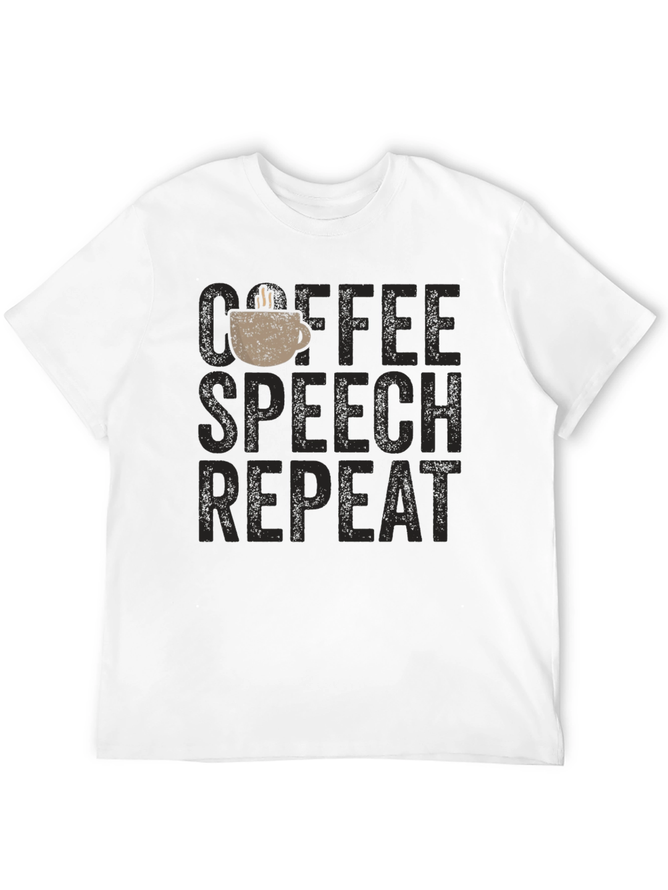 Coffee Speech Repeat Graphic T-Shirt