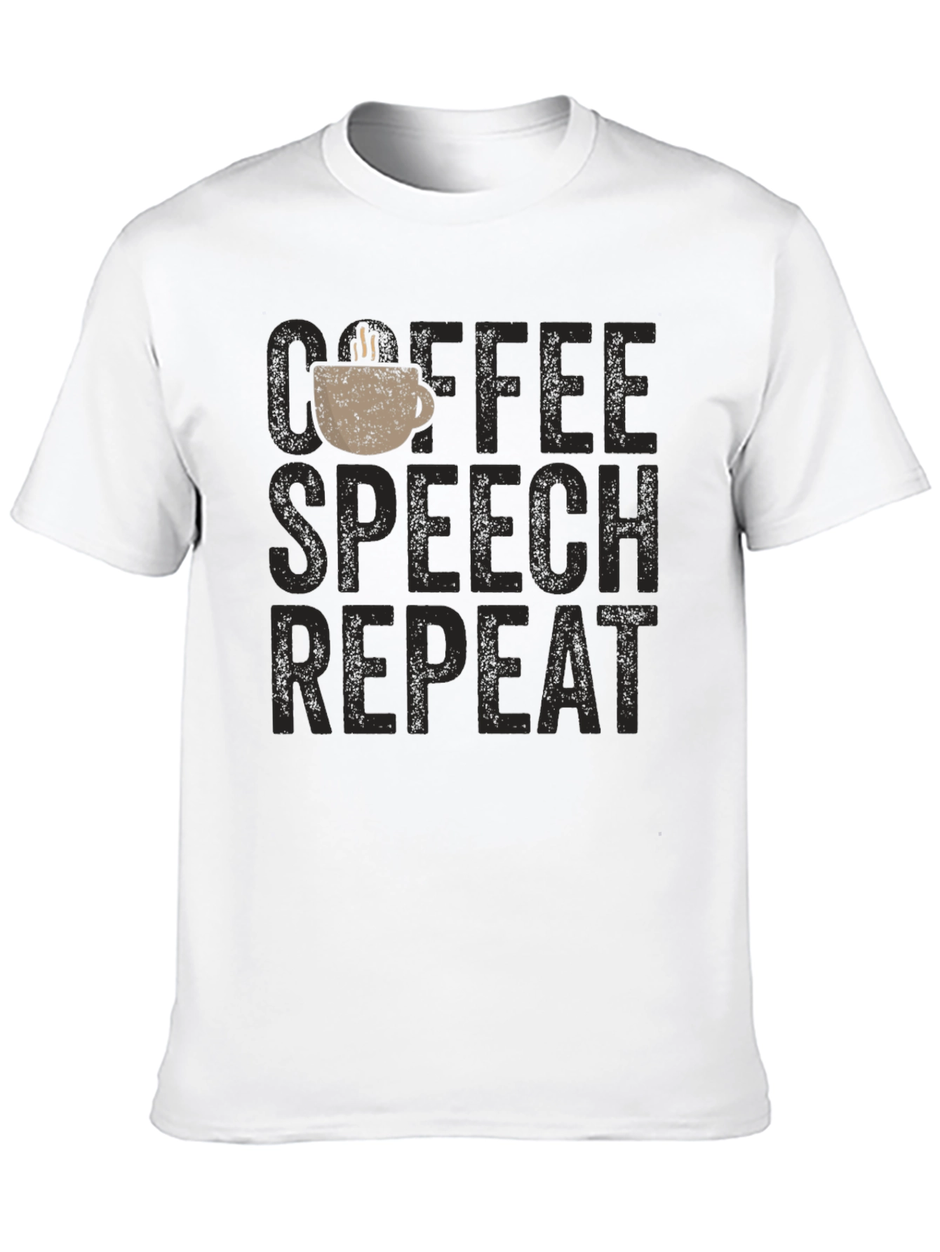 Coffee Speech Repeat Graphic T-Shirt