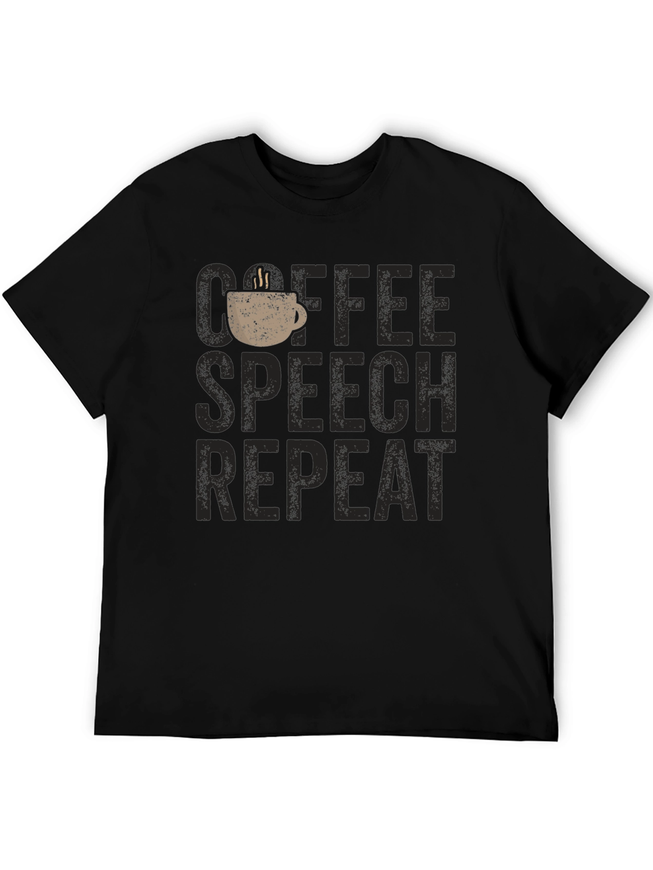 Coffee Speech Repeat Graphic T-Shirt