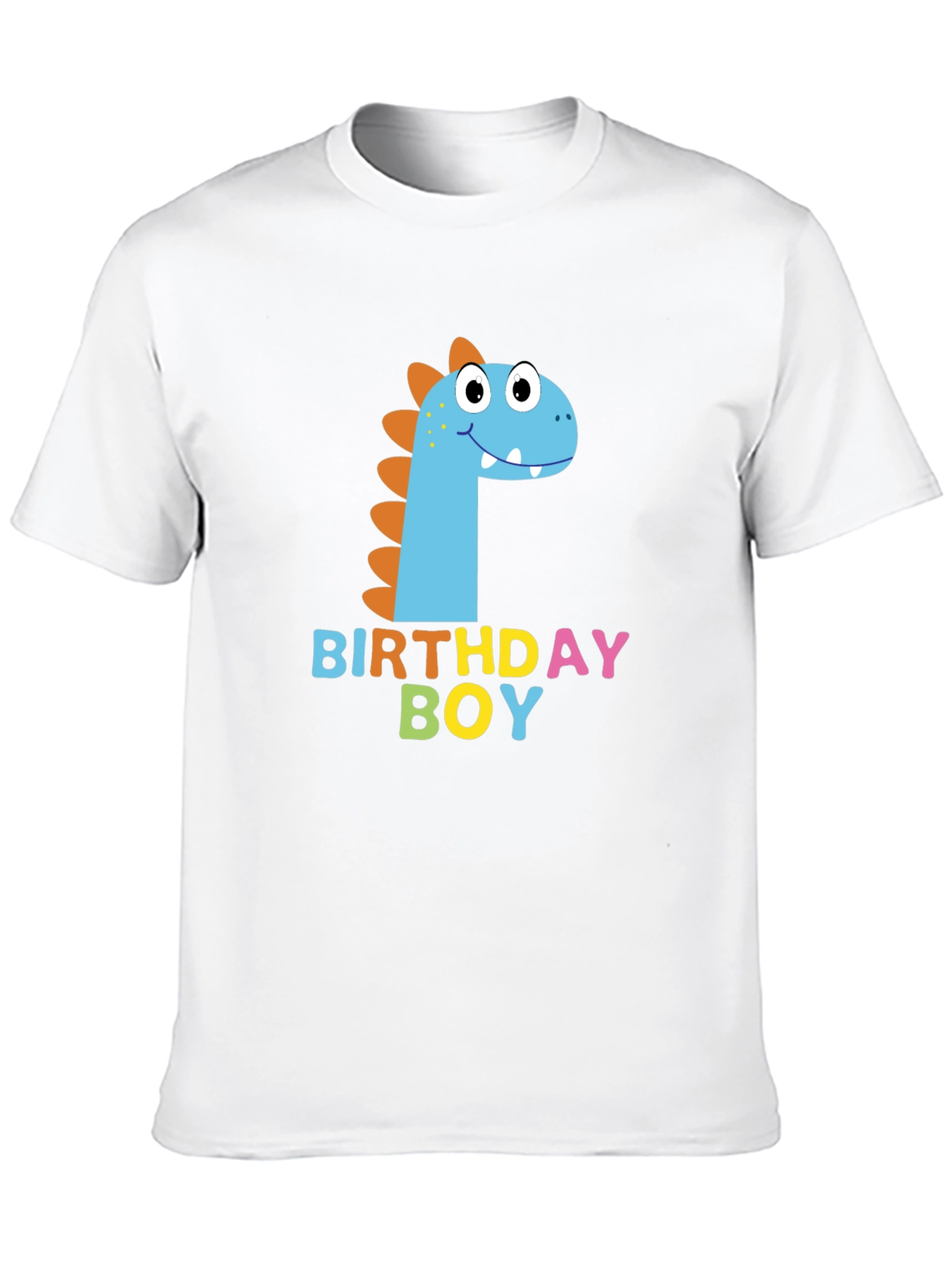 Birthday Boy Dinosaur Graphic Black T-Shirt