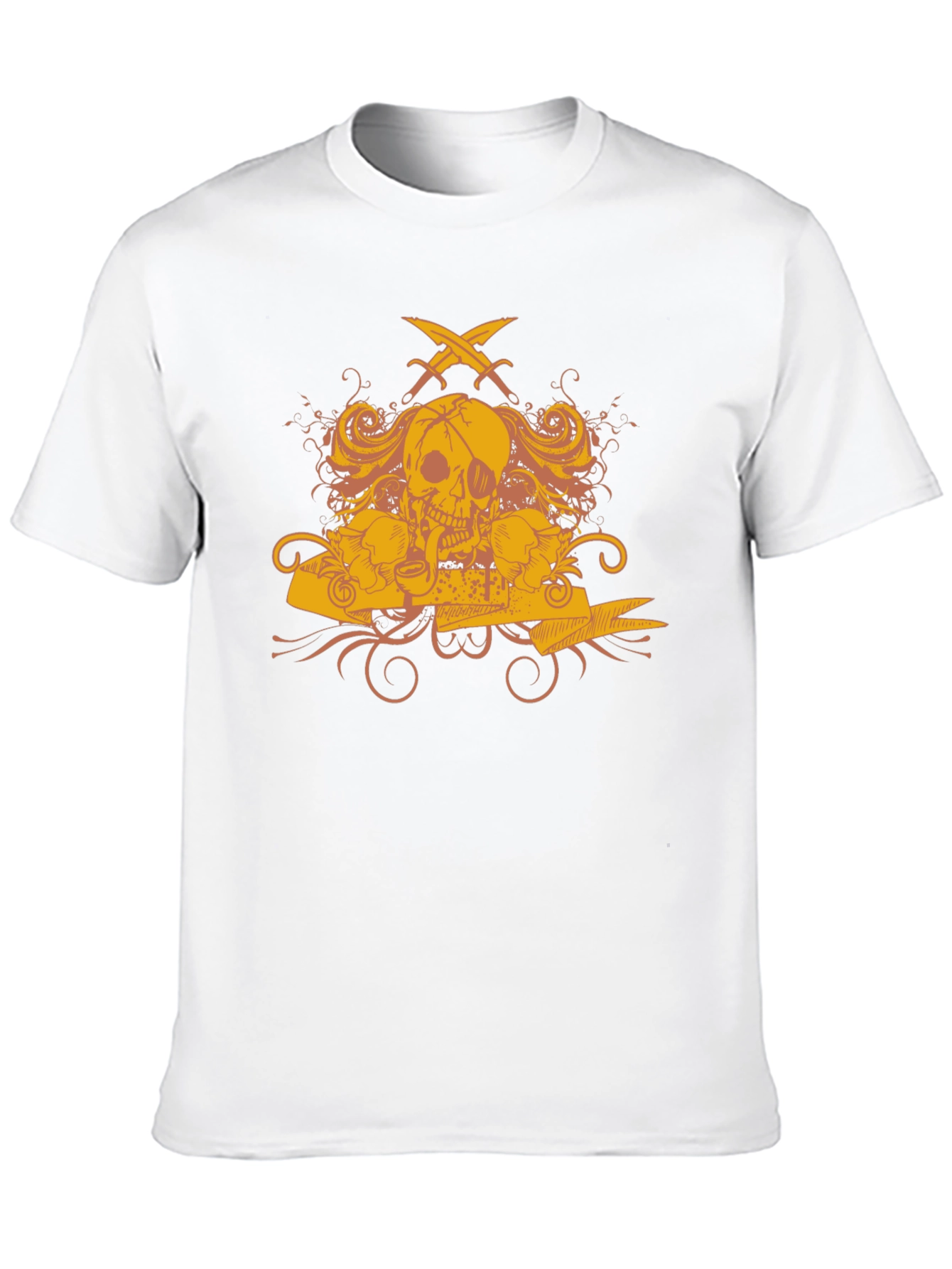 Skull Pirate T-Shirt - Mens Black Graphic Tee