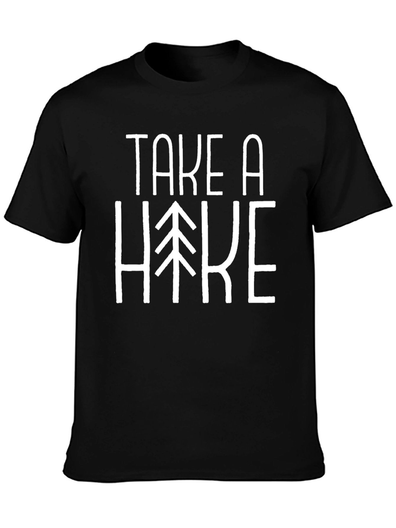 Take a Hike Graphic Tee - Black Cotton T-Shirt