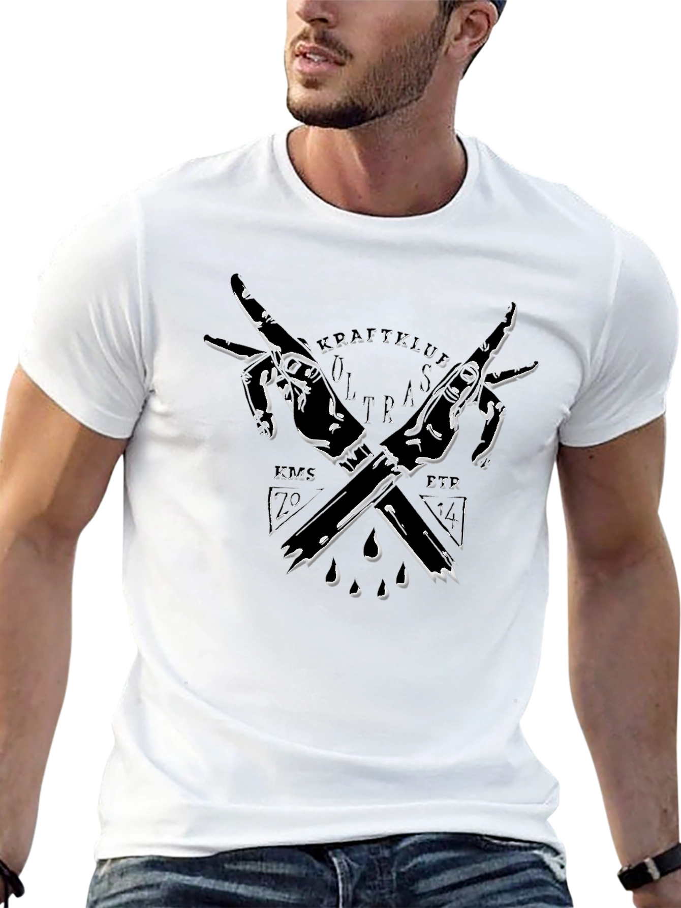 Graphic Print T-Shirt - Edgy Streetwear Design