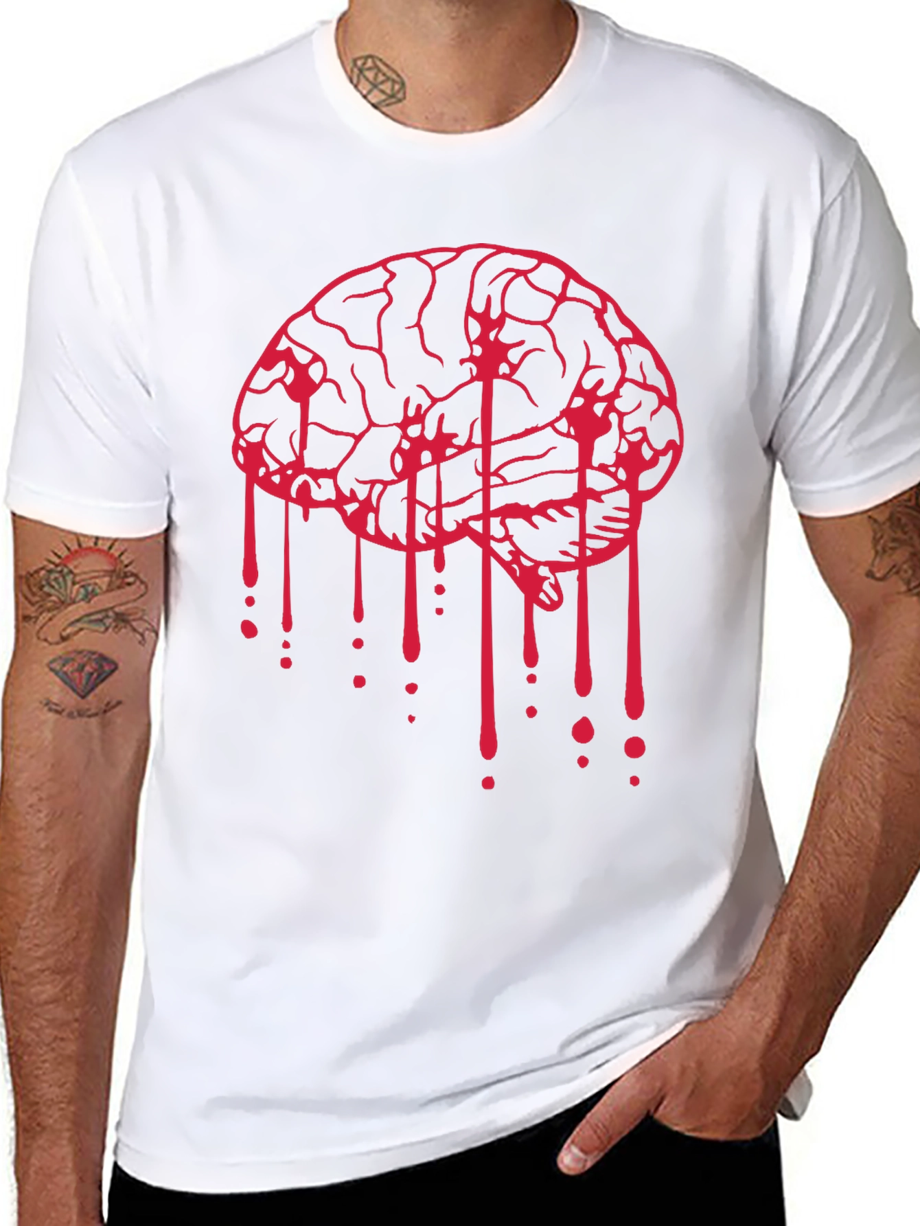 Bleeding Brain Graphic Tee - Black