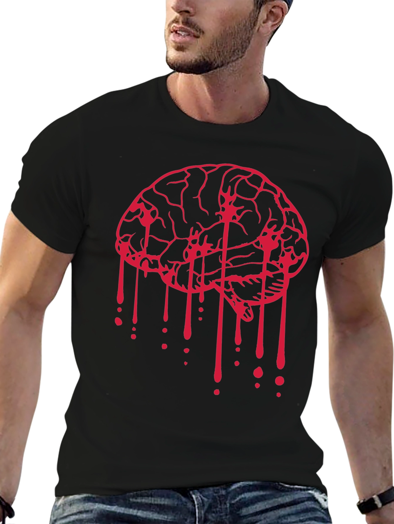 Bleeding Brain Graphic Tee - Black
