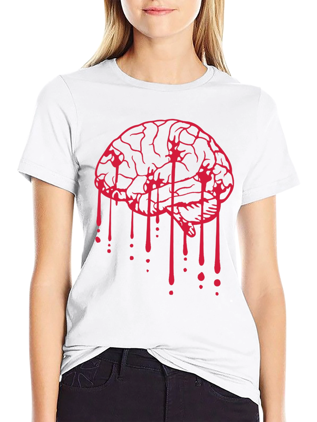 Bleeding Brain Graphic Tee - Black