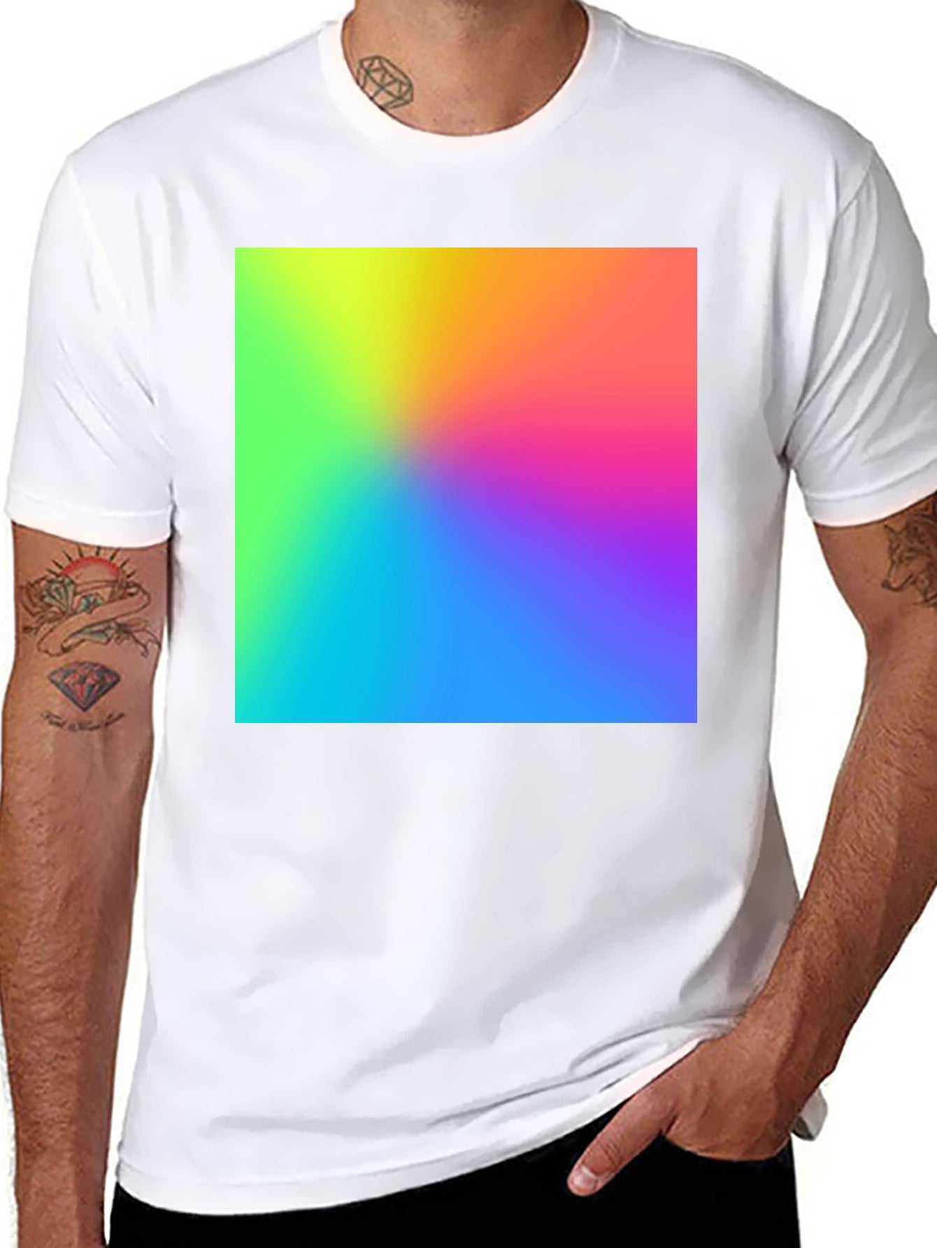Rainbow Gradient T-Shirt - Soft Cotton Blend
