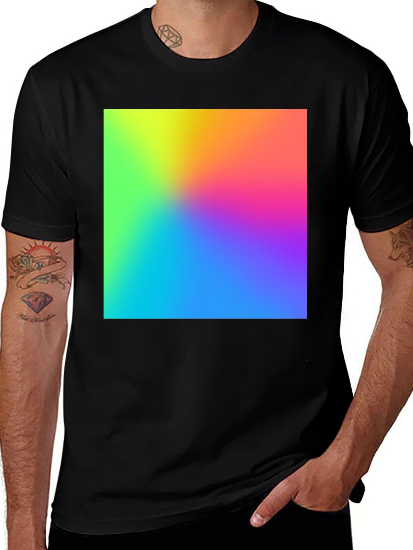 Rainbow Gradient T-Shirt - Soft Cotton Blend