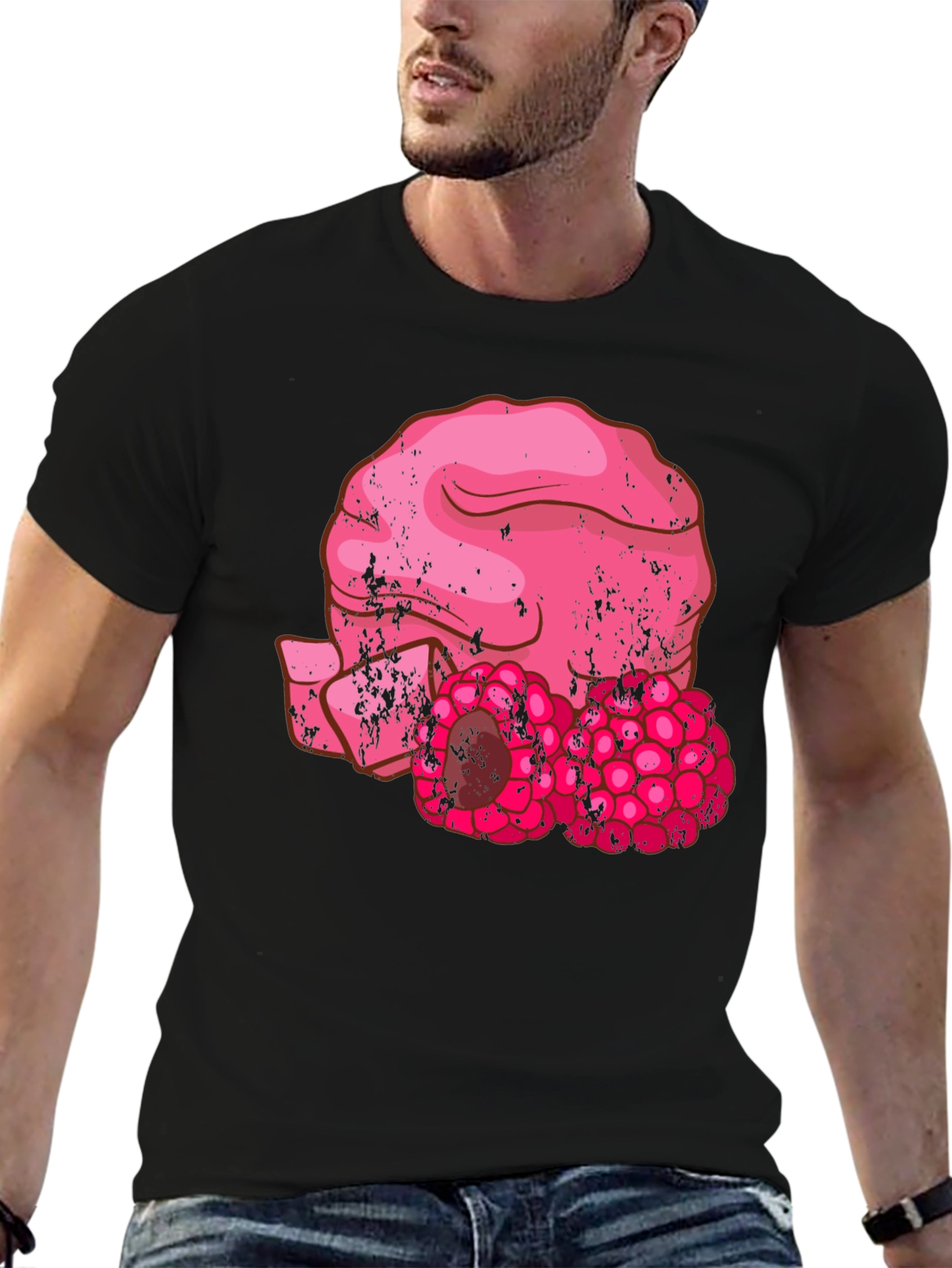 Raspberry T-Shirt - Unique Fruity Design