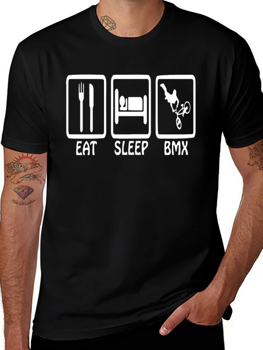 Eat Sleep BMX T-Shirt - Black Graphic Tee
