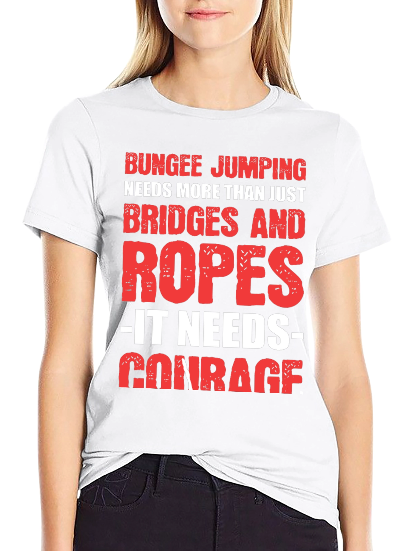 Bungee Jumping Courage Graphic Tee