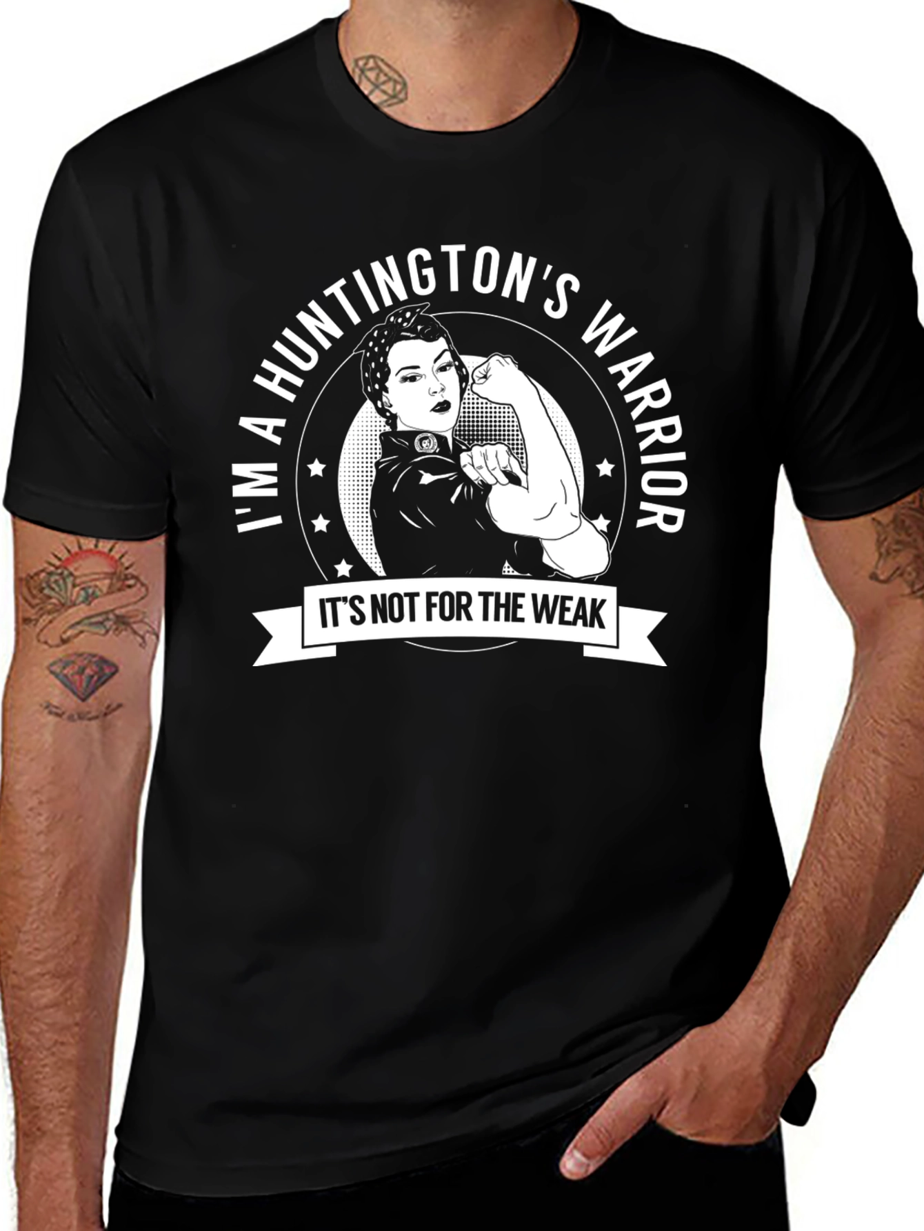 Huntingtons Warrior T-Shirt - Strong Woman Design