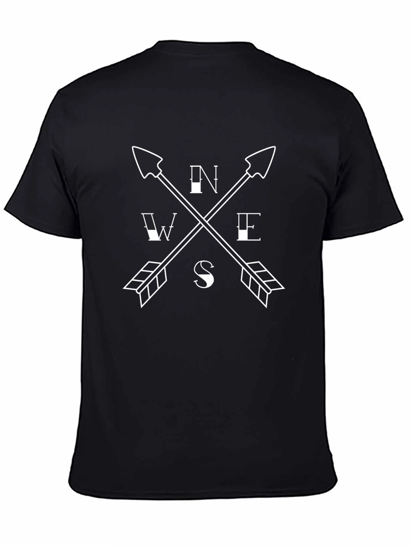 Compass Arrow T-Shirt - Black Graphic Tee