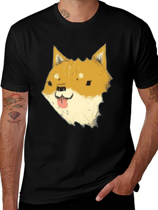 Dog Meme Graphic Tee - Black Cotton T-Shirt
